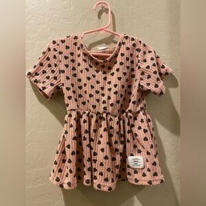 Heart Print Set - Top and Shorts
